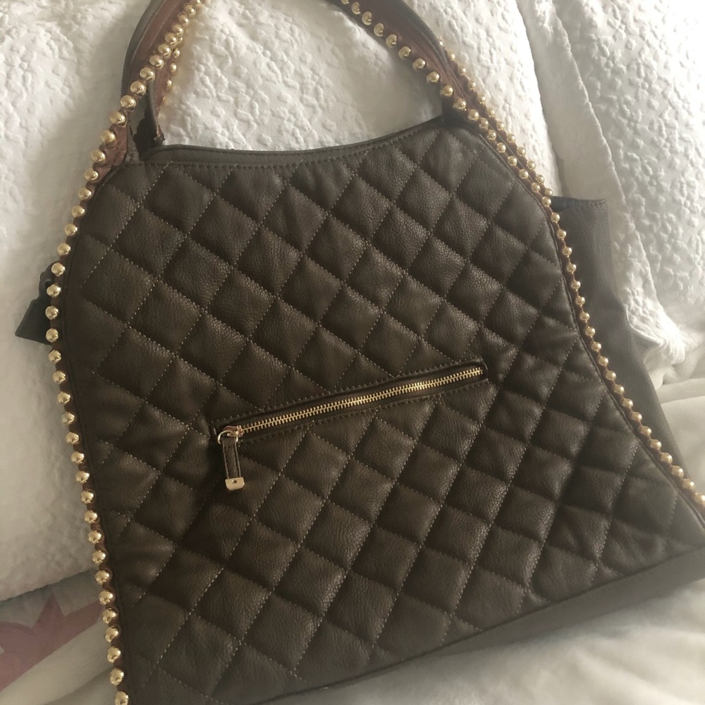 Big Buddha Georgie Dark Brown Quilted Handbag - Picture 2 of 8